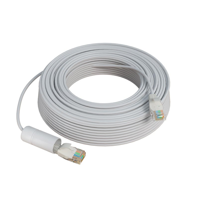 Hiseeu كابل إيثرنت Hiseeu بطول 64 قدم Cat5e مع موصل RJ45 مقاوم للماء، وصلات كابل شبكة مختلفة على كلا الجانبين، 1 جيجابت/ثانية، متوافق مع كاميرات PoE ونظام NVR، RJ45-B-20 - Image 1
